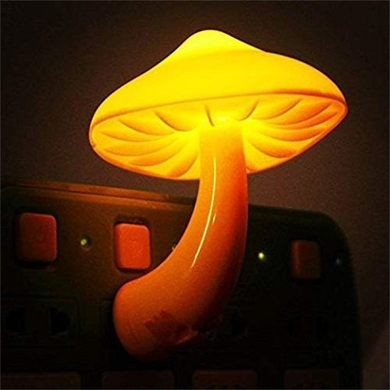 QTTVBTNA -Mushroom Nachtlicht - Schattige Paddenstoel Lamp - LED Sensor Nachtlampje - Warm Geel Zacht Licht - ABS Kunststof - Decoratief En Energiezuinig - Perfect Voor Slaapkamer En Gang - 1 Stuks van QTTVBTNA — afbeelding 3