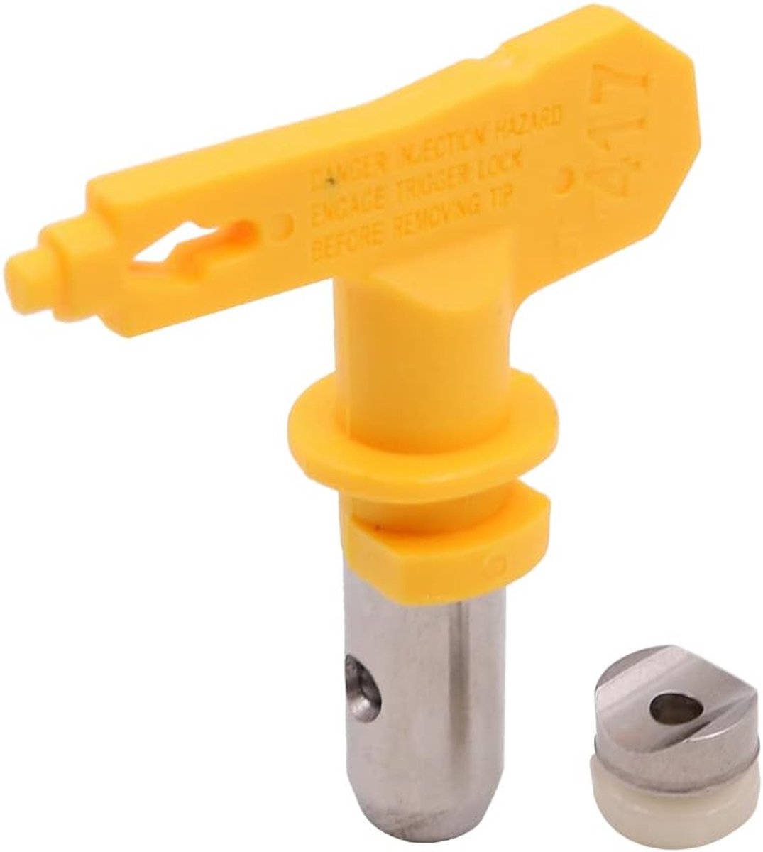 SnelShoppen - Gele Universele Omkeerbare Tungstalen Staal Spuitpistool Nozzle Accessoires - Airless Verf Spuitgun 417#