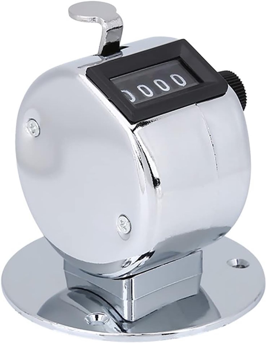 Handtelaar 4-cijferig - Mini metalen clicker - Nauwkeurig tellen - Ideaal voor sportgames - ShopVlot