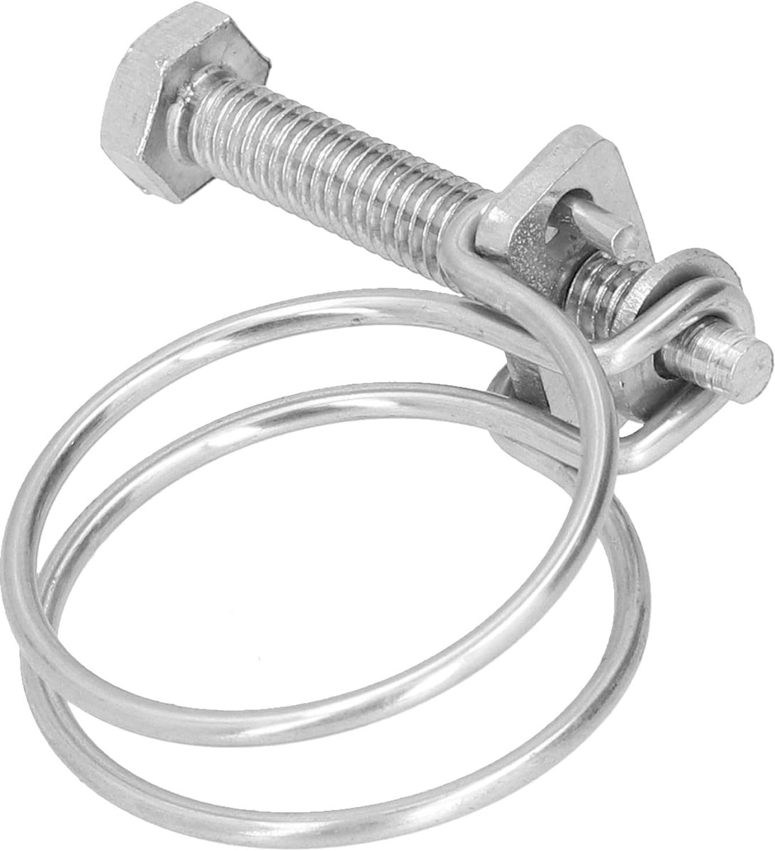 SnelShoppen - 20 Stuks Dubbel Draad Slangklemmen, Verstelbare 201 RVS Slangklemmen, Roestvrij Staal Slangklem (16-19mm) voor Tuin, Keuken en Hobbyproj