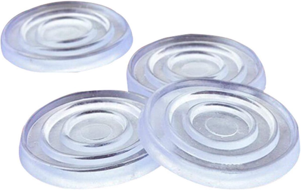 GeKLok Pack of 50 Glass Table Top Bumpers Rubber Pads for Glass Table Top Adhesive Bumpers Round Transparent - ShopVlot