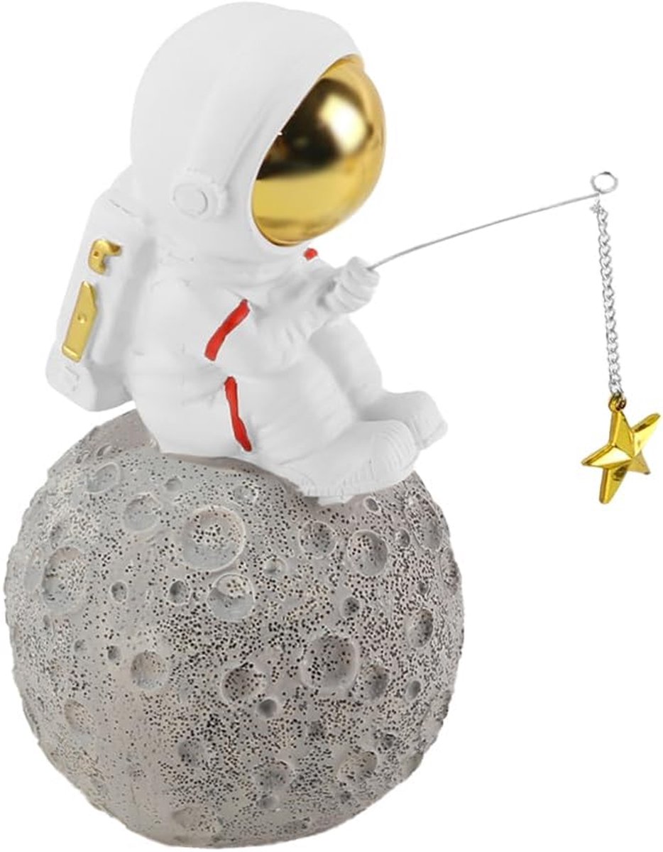 Astronaut beeldje - milieuvriendelijk resin - schattig ontwerp - perfecte kinderdecoratie - ShopVlot