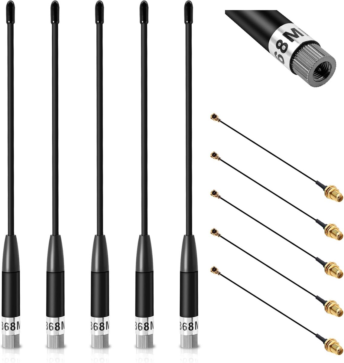 868MHz Antenne 10dBi - Omni SMA Plug 19.5cm - U.FL IPX naar SMA Kabel - Betrouwbare IoT communicatie - SnelShoppen