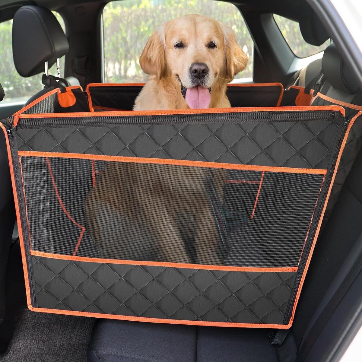 Honden Autostoel - Reismand Hond - Veilig Reizen - Extra Stabiele Constructie - 70x61x55cm - Oranje