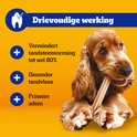 Cocker Spaniël kauwt op een Dentastix. "Drievoudige werking": vermindert tandsteen, gezonder tandvlees, frissere adem.