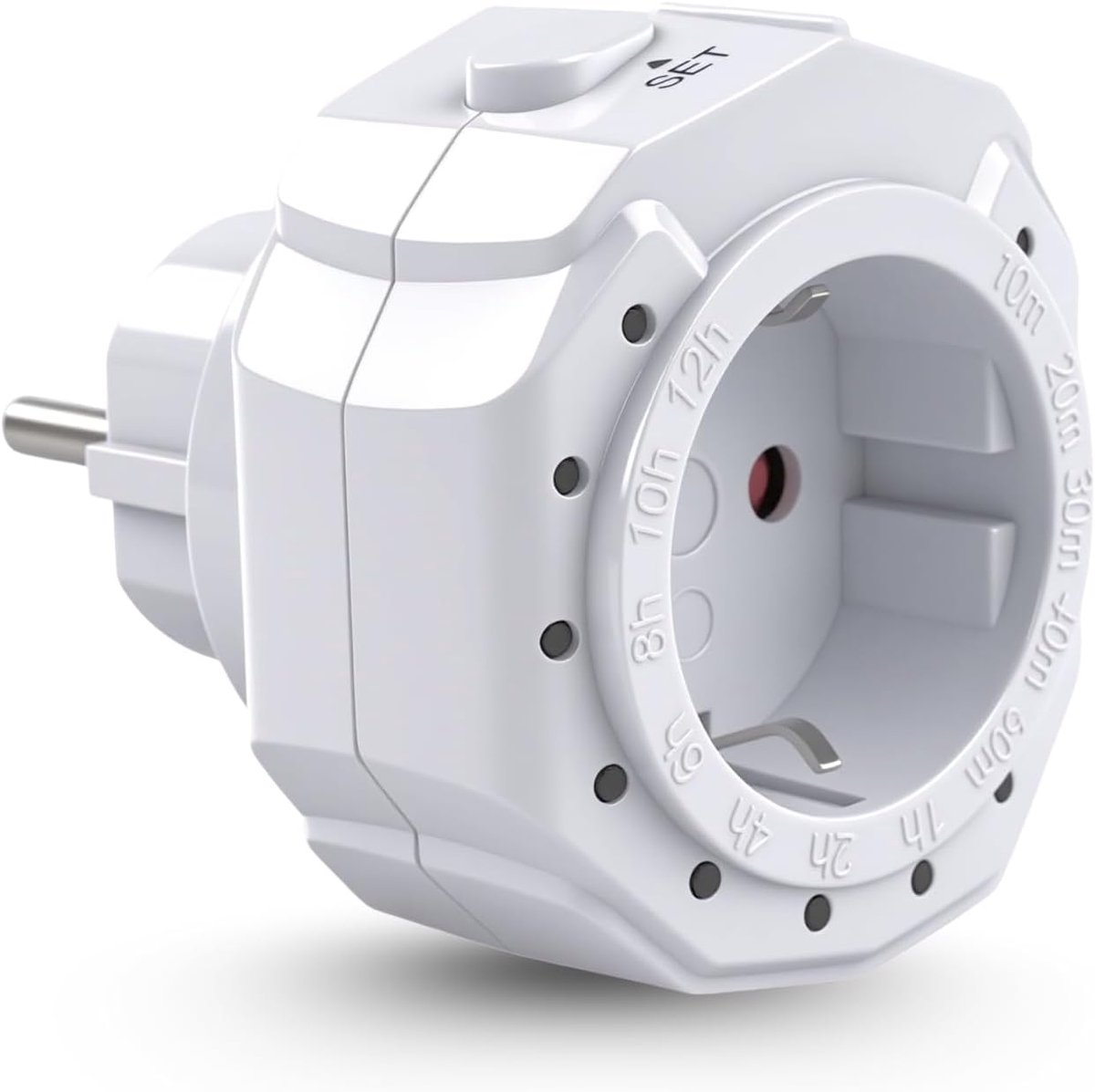 SnelShoppen - Timer Stopcontact 16A met Omkeerteller, 12 Uur Instellingen, LED Display voor Huishoudelijke Apparaten en Lampen