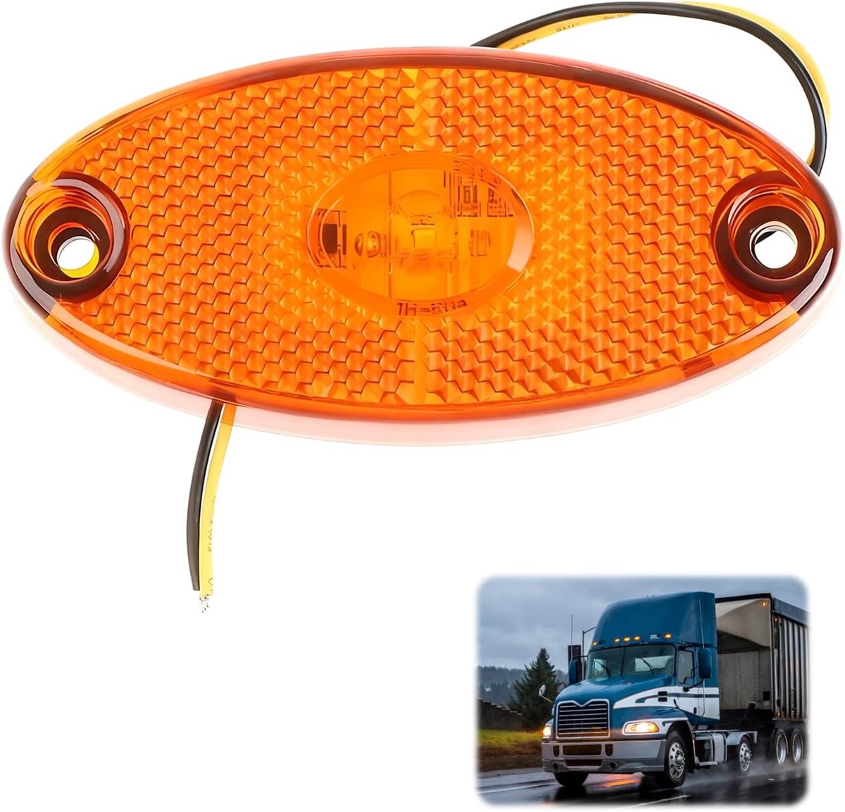 LED Side Marker Light, 12 V Yellow Universal LED 12 V for Motorhomes, Trucks and Trailers, Waterproof and Durable - ShopVlot