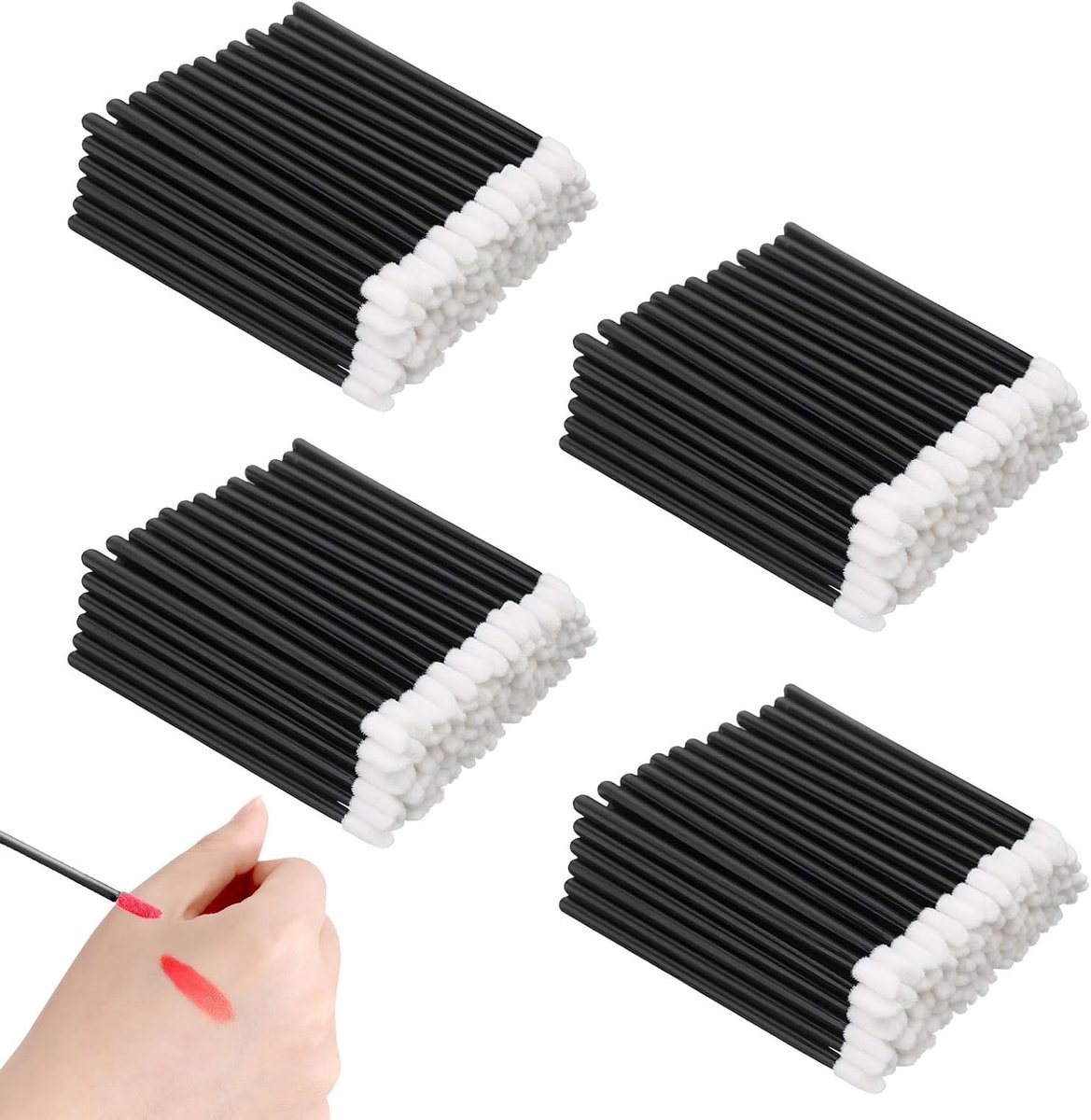 SnelShoppen - 400 Stuks Wegwerp Lipkwasten, Professionele Lip Applicators, Ideaal voor Make-up, Schoonheidsaccessoires voor Lippen, Wimpers en Wenkbra