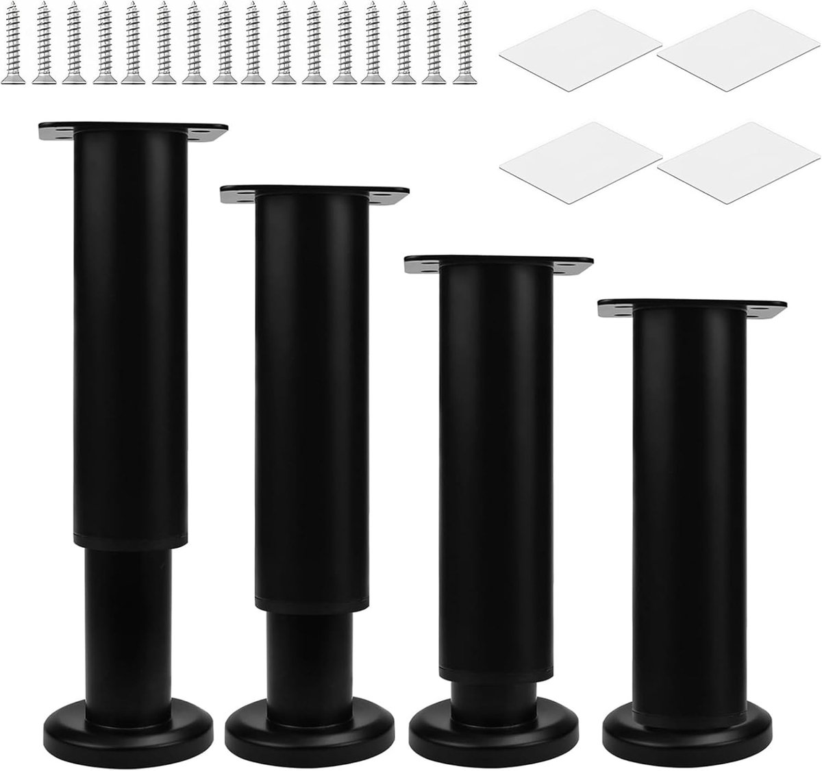 Meubelpoten verstelbaar 18-30 cm - metalen poten met schroeven - robuust en waterdicht - voor sofa en meubels - ShopVlot