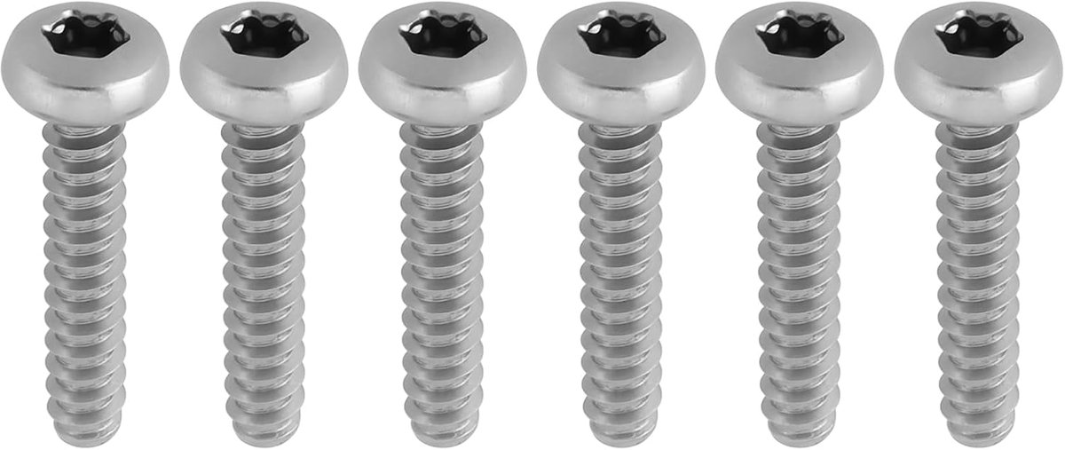 SnelShoppen - 6 Stuks 4.8 x 25mm Grasmaaier Schroeven, Zelftappende Schroeven voor Mountfield en Quattro, Tuinaccessoires, Vervangingsonderdelen