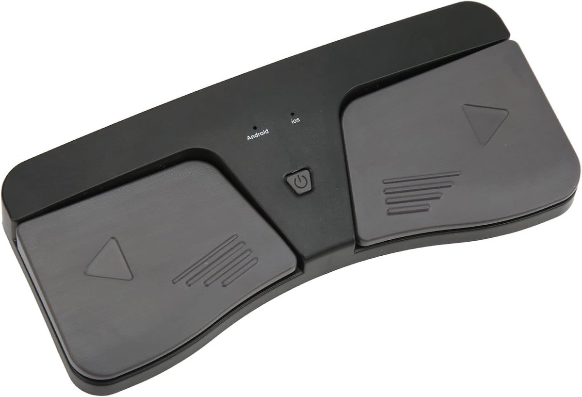 SnelShoppen - Draadloze Muziekblad Omzetter Pedal, ABS Materiaal, Ideaal voor Optredens, Bruiloften, Feesten en Karaoke Sessies, Zwart