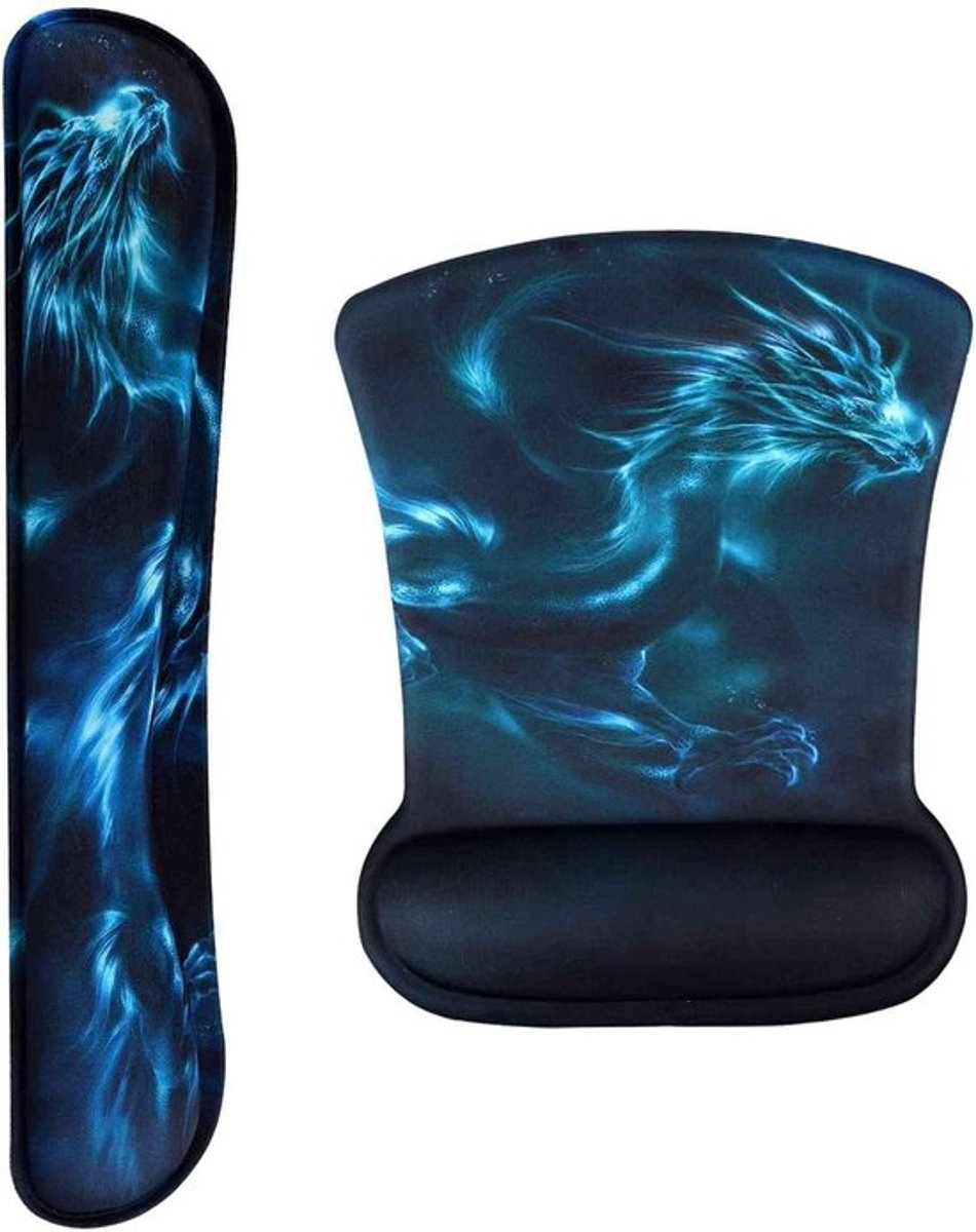 Ergonomische Muismat met Gelkussen, Toetsenbordsteun en Polssteun voor Comfortabel Werken