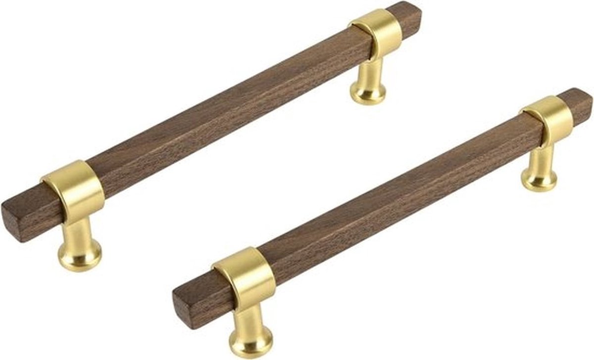 4 Stuks 128mm Houten Ladegrepen, Zink Legering Meubelhendels met Schroeven voor Vintage Stijl in Slaapkamer, Badkamer en Keuken