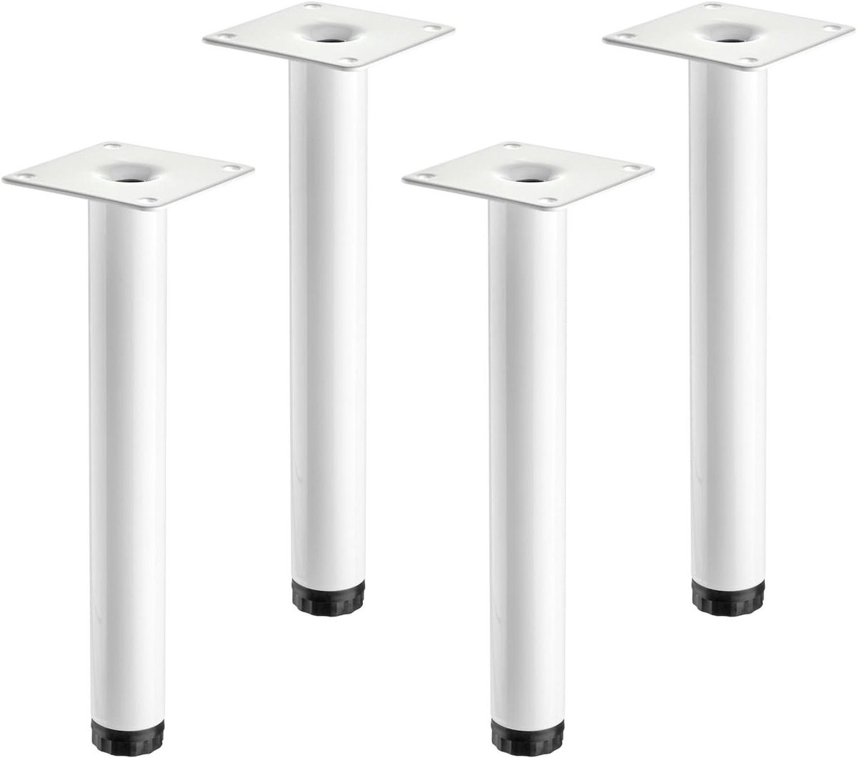 Meubelvoeten Set - Kastpoten Sokkelvoeten - Meubels Stabiliseren - In Hoogte Verstelbaar - 200 mm Hoogte - Wit Mat