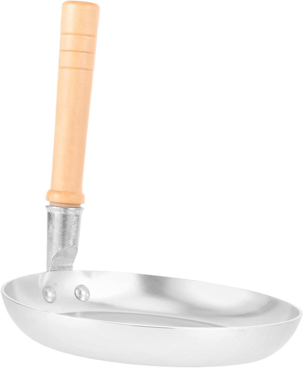 Eierschuitpan Roestvrij Staal - Koekenpan Omeletpan - Ontbijt Maken - Anti-aanbaklaag - 18.5 cm - Zilver