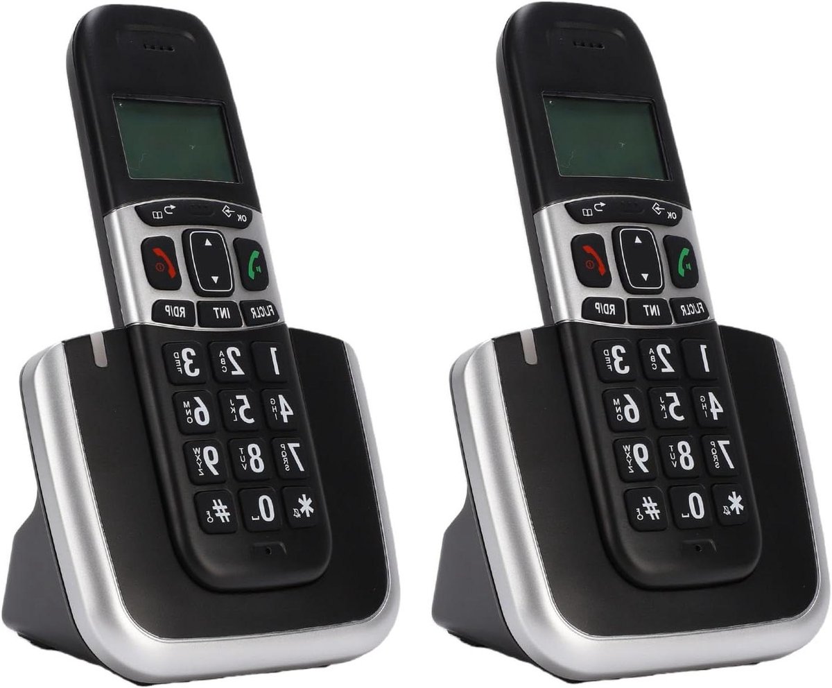 Draadloze Telefoon - DECT Telefoon Twee Handsets - Thuis Bellen - Oproepblokkering - 300 meter bereik - Zwart