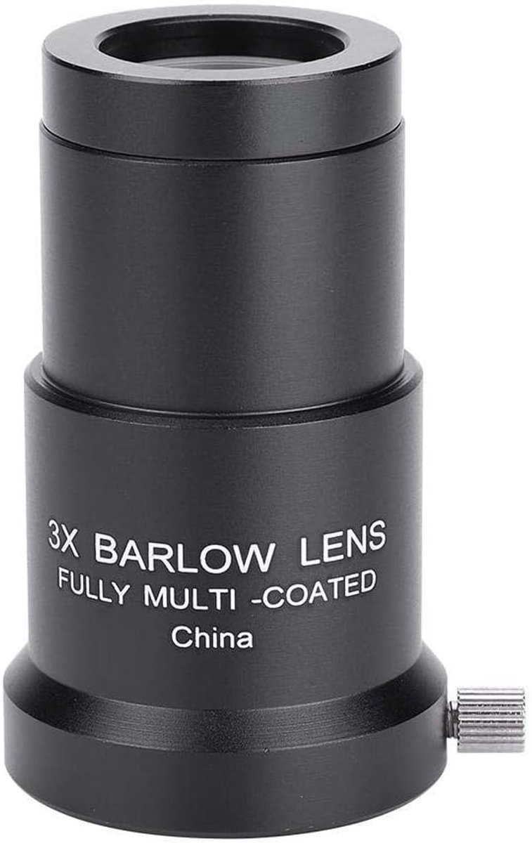 SnelShoppen - 3x Barlow Lens 1.25 inch, Volledig Multilaag Optische Lens, Hoogdoorlatend Coating, Astronomisch Telescoop Oculair Accessoire