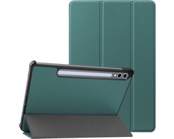 imoshion Tablet Hoes - Geschikt voor Samsung Galaxy Tab S10 Plus / Galaxy Tab S9 11.0 inch FE Plus / Galaxy Tab S9 11.0 inch Plus - Trifold Bookcase - Donkergroen