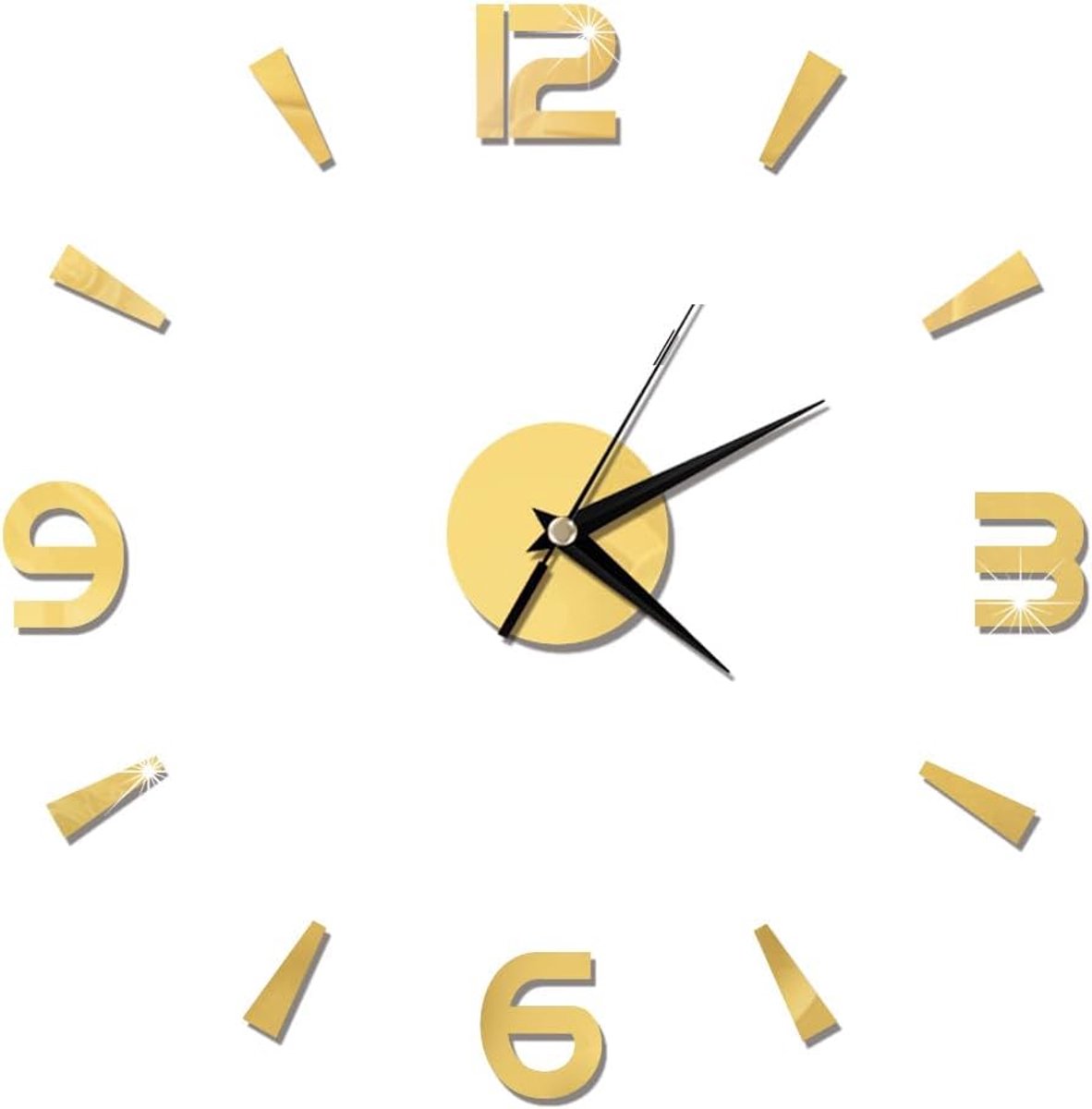SnelShoppen - Zelfklevende Wandklok, Wandklok Sticker 1mm Acryl Speelgoed Sol DIY Modern Huis Kantoor Kamer Decoratie Soldaten Keuken Spiegel Horloge