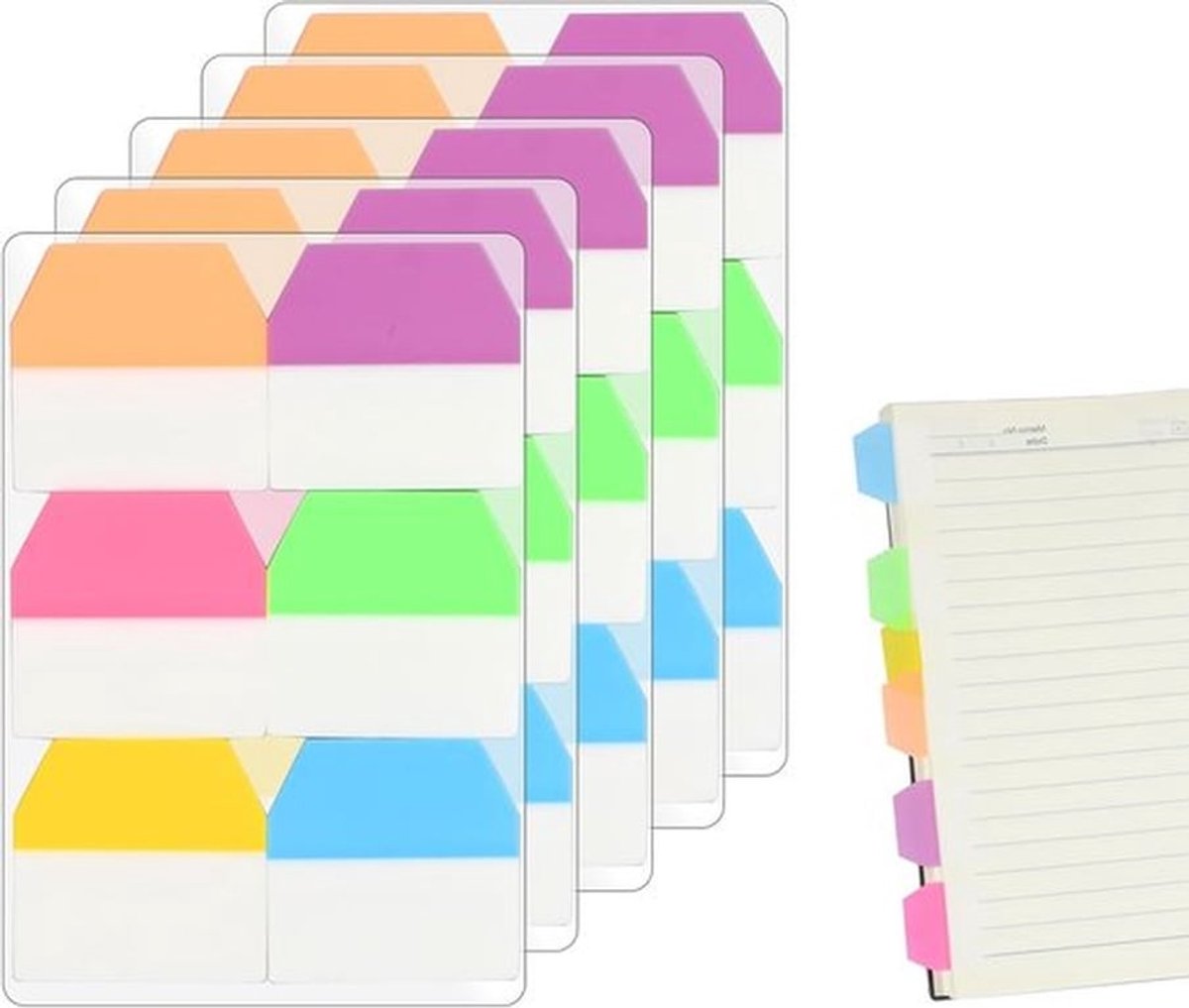 Transparante Hechttabs, 600 Stuks, Ideaal voor Annotaties, Bladwijzers en Indexeren in Huis, Kantoor en School