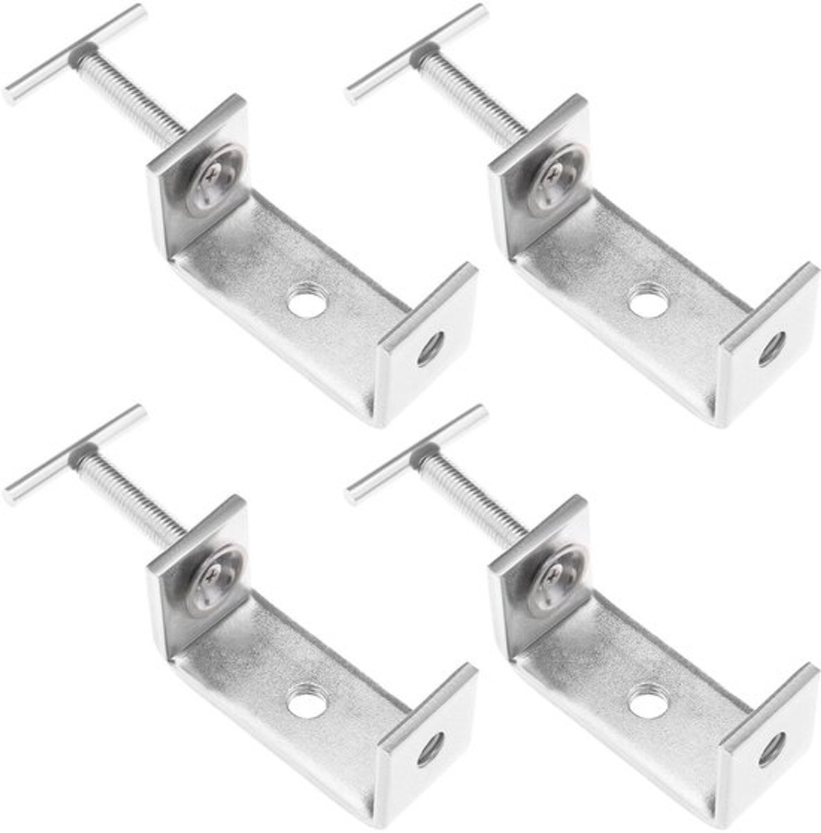 C-klemmen Heavy Duty - 304 Roestvrij Staal - 65mm Opening - Verstelbaar Bereik 15-60mm - 4x Eenvormige Bevestigingsklemmen - Duurzaam en Corrosiebestendig - Bevestigingsklem