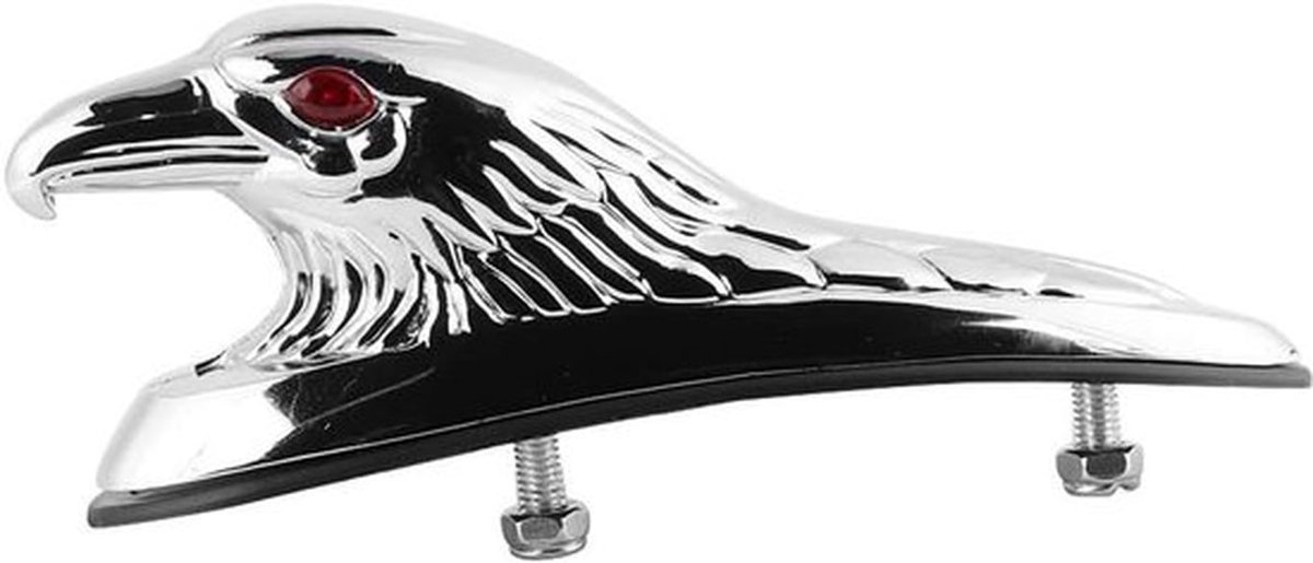 Universele Motorfiets Mudguard Decoratie met Ademende Adelaar Hoofd Beeldje van Aluminium voor Voorvork en Spatbord