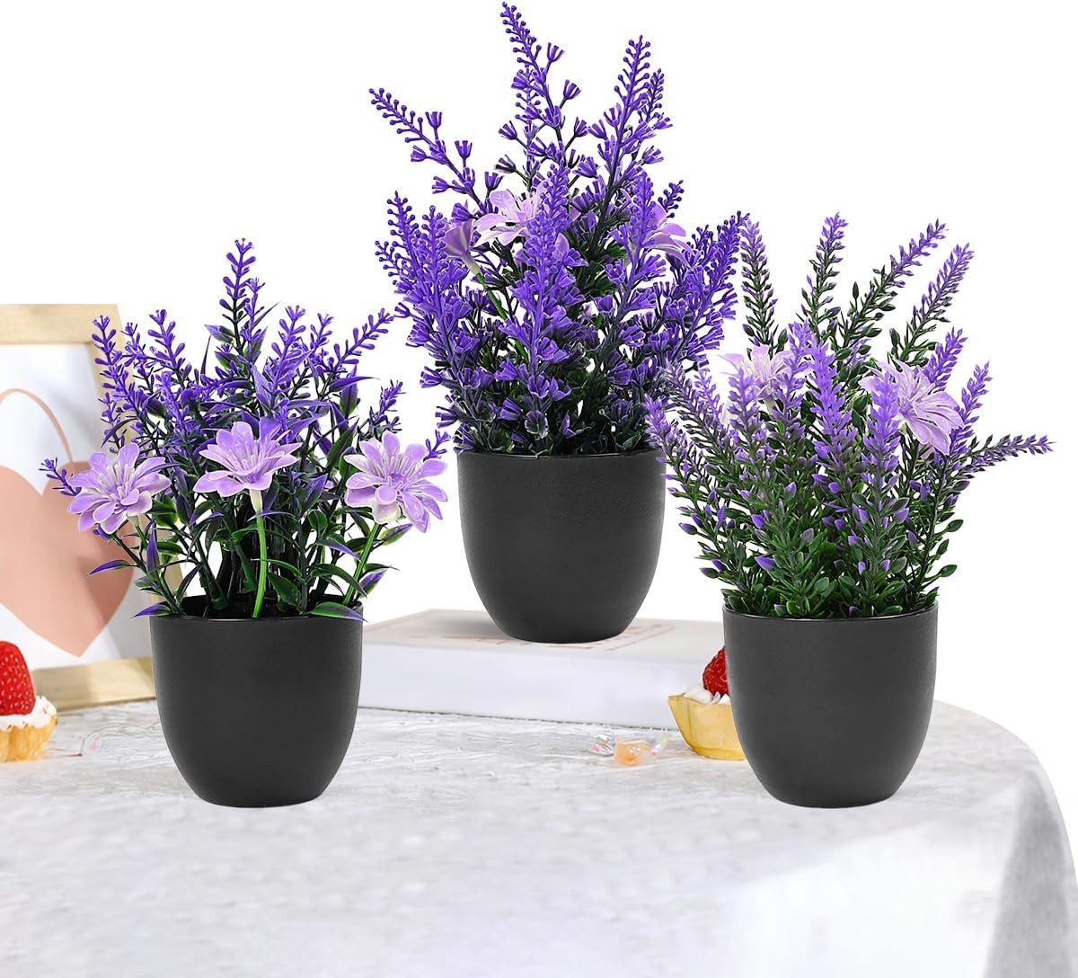 Kunstmatige Lavendel Plantenpot - Groen - 30 cm - Weerbestendig en UV-bestendig - Voor Binnen en Buiten