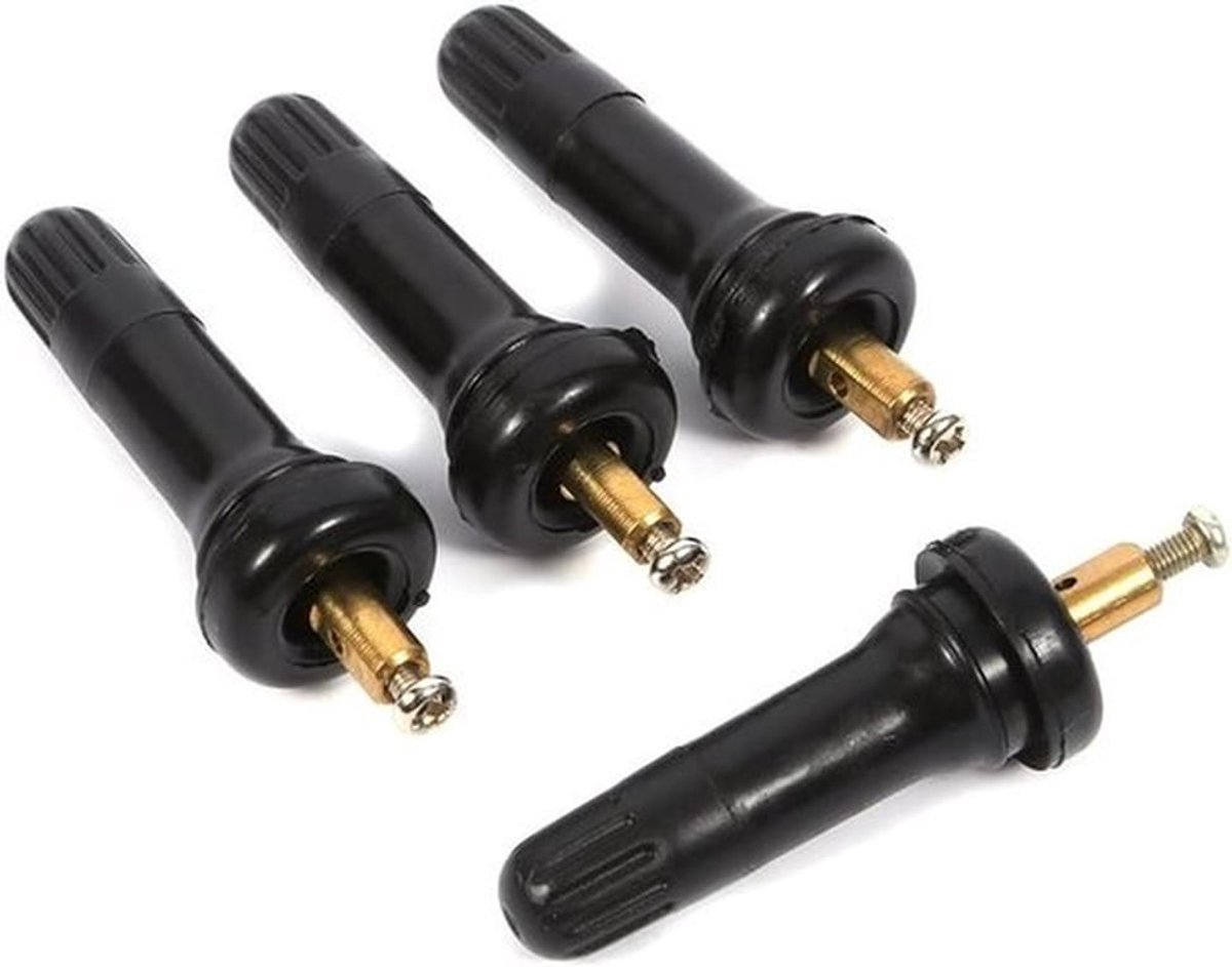 Vervangende Rubber Ventielen voor Banden Druksensoren, Set van 4, TPMS Ventielen voor Nauwkeurige Bandenspanning Monitoring