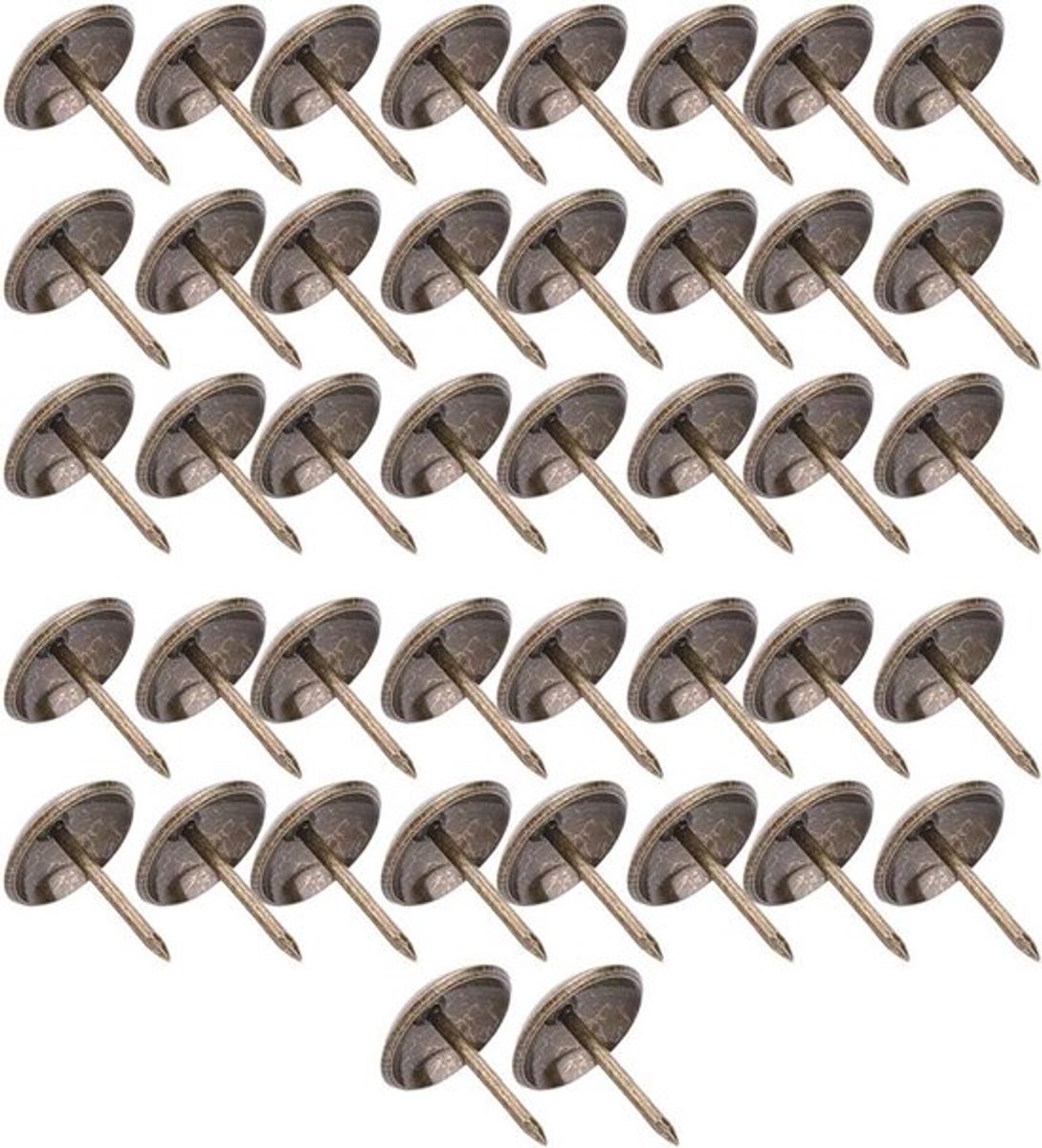 50 Stuks Verstevigde Meubelspijkers voor Bekleding, Decoratieve Spijkerkoppen en Deksels voor Meubels, Rond en Duurzaam (16 * 20mm)