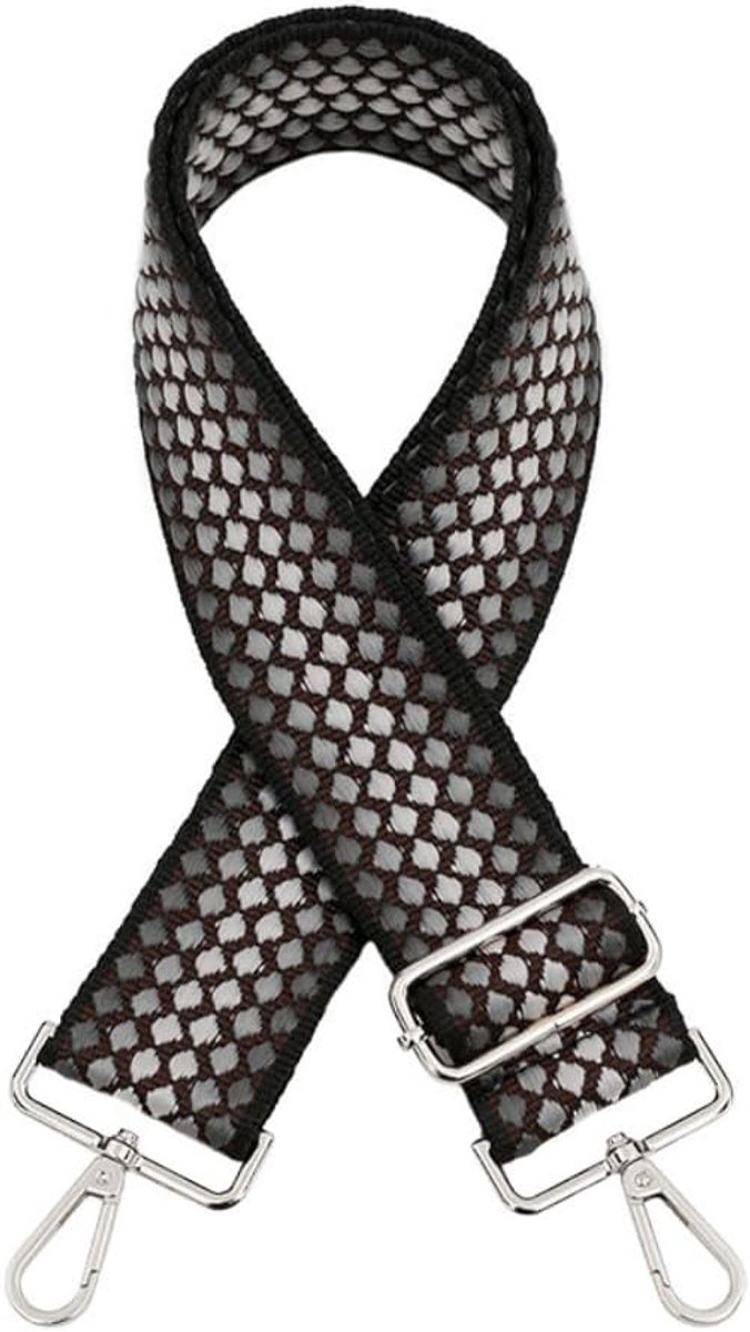 SnelShoppen - Bag Strap met Brede Vakken, 5 cm, Verstelbare Schouderriem voor Tas, Aanpasbare Lengte 75-130 cm, DIY Accessoires voor Crossbody Tas, Zi