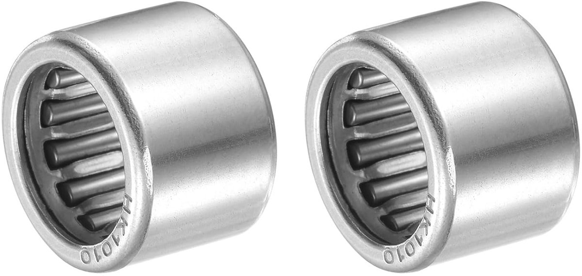 SnelShoppen - 10mm x 14mm x 10mm Naaldlager 2 Packs, Chroom Staal Open Eind Axiaal Lagertjes - Voor Industriële Machines en Apparatuur