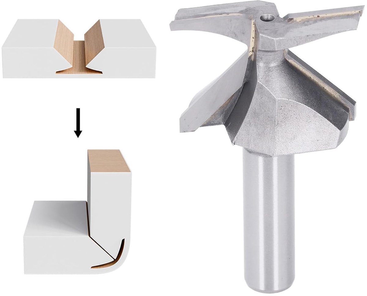 SnelShoppen - Trimmer Cutter Bit 1/2 Inch Shank, Arc Bending Frees, Panel Frezen voor Kastdeuren, Houtbewerking, R30 Geïntegreerde Frees, Precisie en