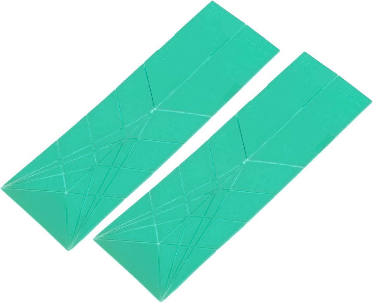 SnelShoppen - Vouwbare Maatlepel Polygons 3-in-1 Keukentool Groot Formaat (Groen) - Ruimtebesparend, Makkelijk Schoon te Maken, Polypropyleen