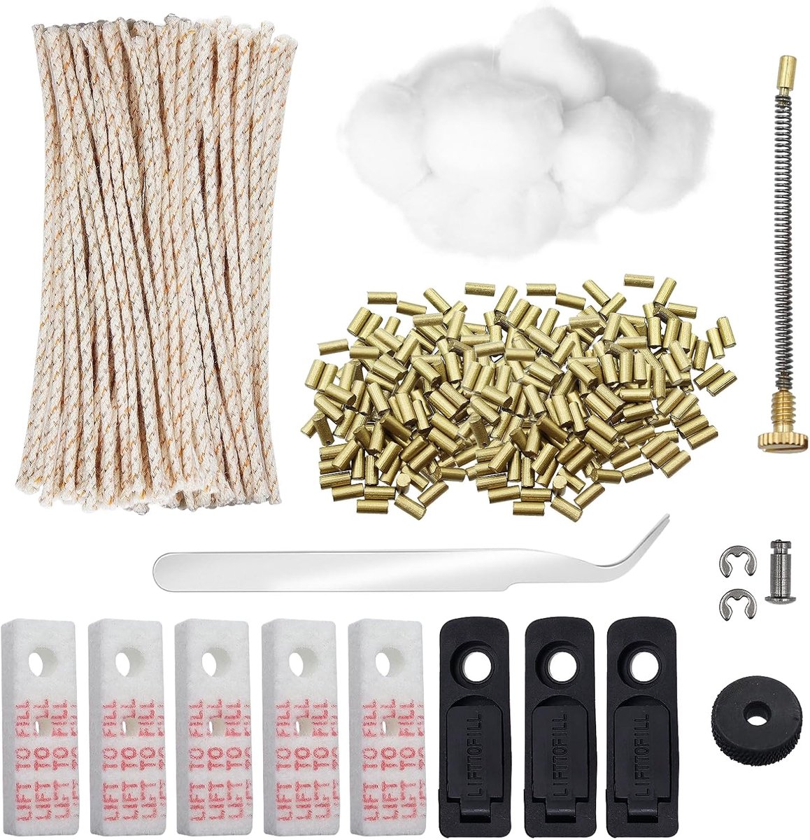 OMJMYY Universal Petrol Lighter Accessory Set, Replacement Parts Pack for Lighter Repair Including Flints, Hydrophilic - ShopVlot
