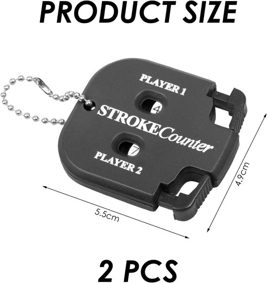Puntenteller 2 stuks - golf marker - zwart en rood - handig voor golfbanen - ShopVlot — afbeelding 5