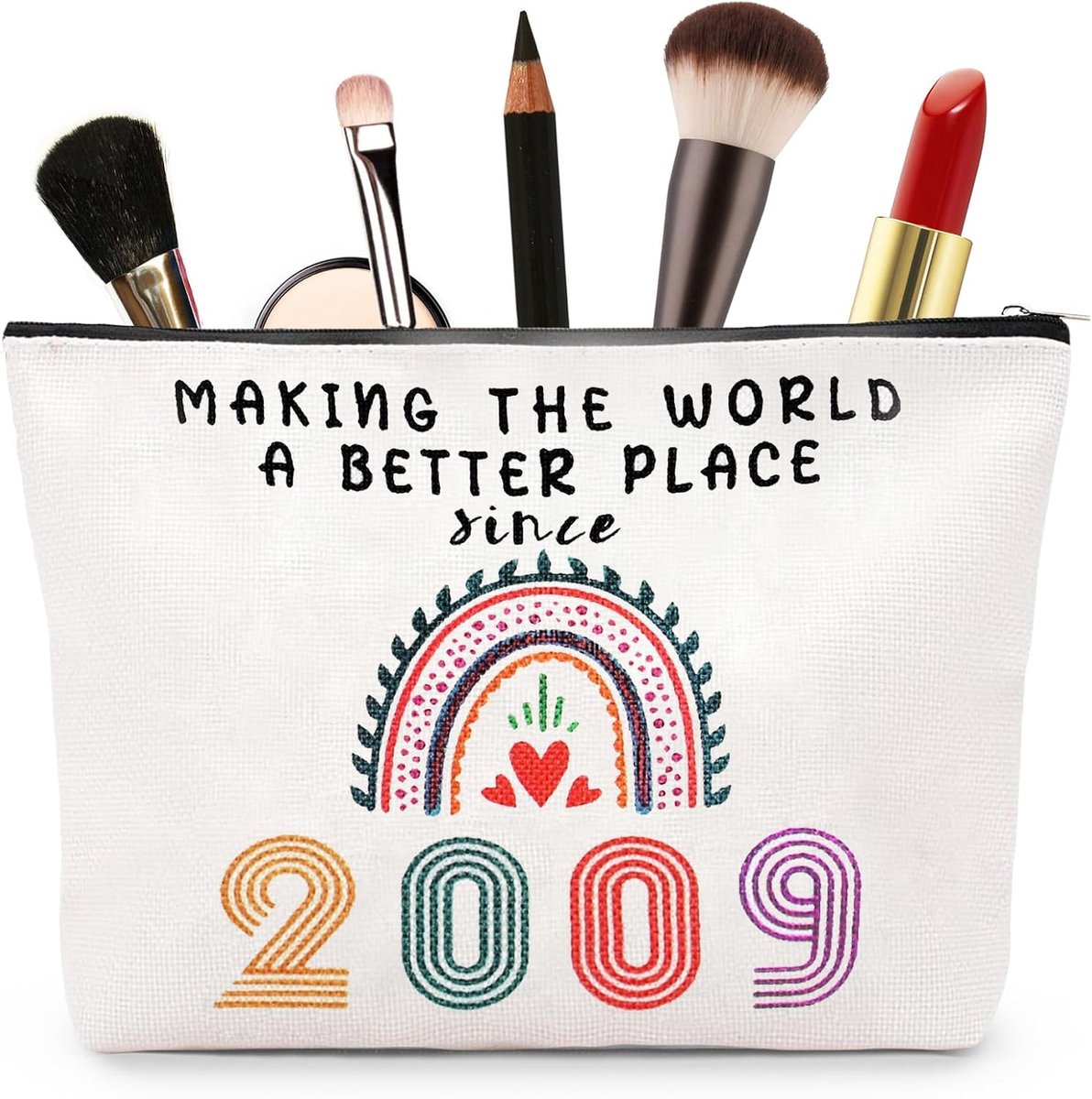 SnelShoppen - Make-up Tas voor Vrouwen en Meisjes, Waterdichte Cosmetica Tas, Reistas, Cadeau voor Beste Vriendin, Zuster of Moeder, Hoogwaardige Linn