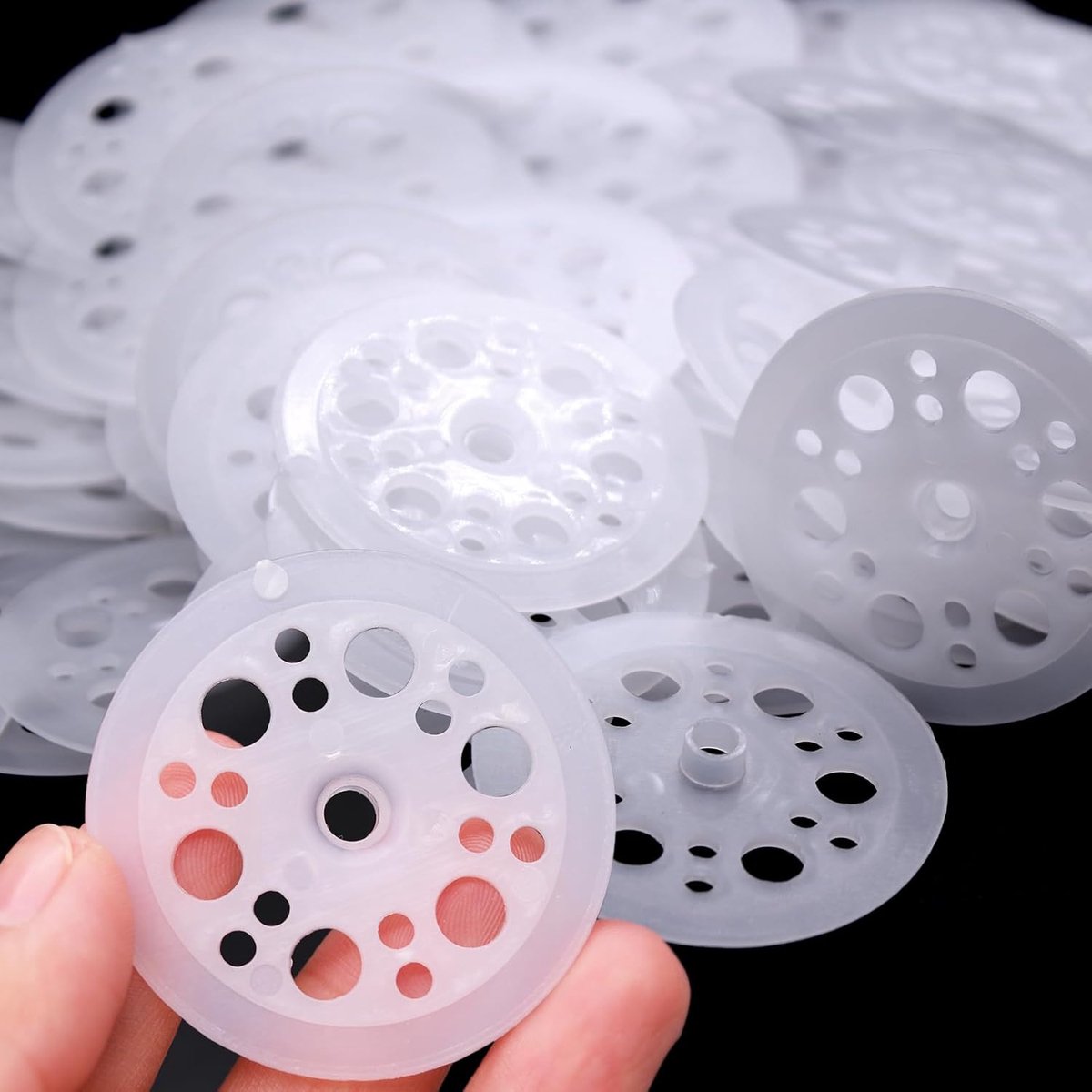 SnelShoppen - 200 Stuks 46 mm Isolatieplaten, Washers, Plastic Slotplaten - Hoogwaardige Isolatie Ringen voor Diverse Toepassingen - Duurzaam en Vormv