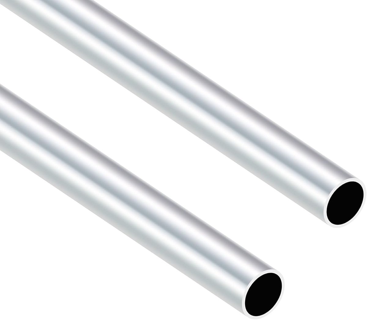 6063 Aluminum Round Tubes, 18mm OD 16mm ID 400mm Length Seamless Aluminum Tubes for DIY Model, Industrial, Decorative - ShopVlot