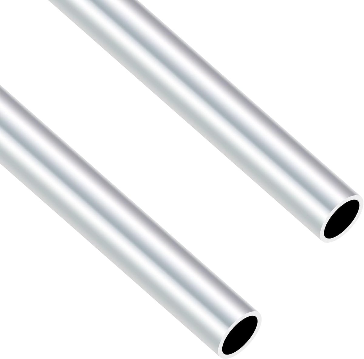 6063 Aluminum Round Tubes, 18mm OD 15mm ID 400mm Length Seamless Aluminum Tubes for DIY Model, Industrial, Decorative - ShopVlot