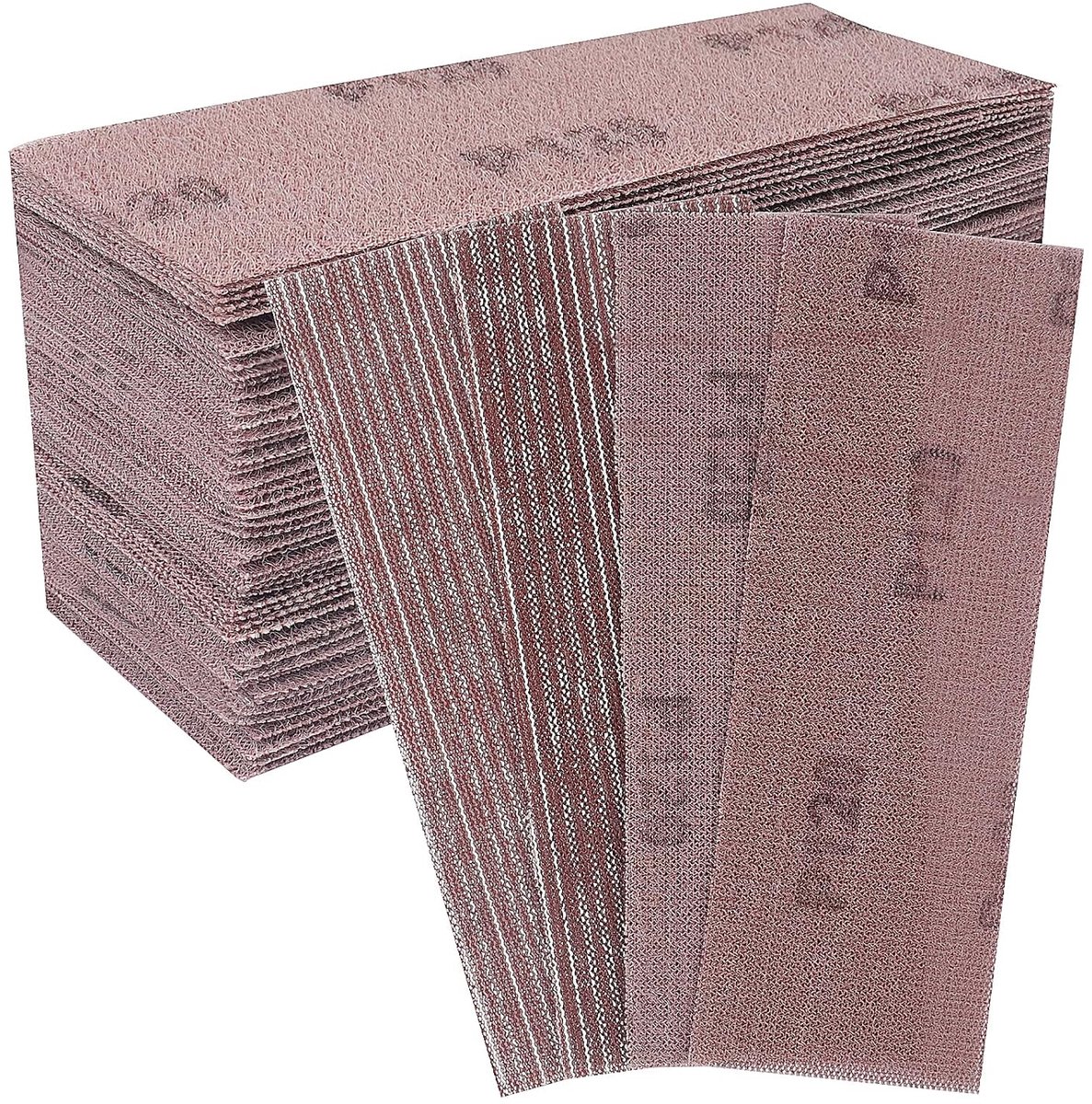 SnelShoppen - Schuurbanden van netweefsel 70 x 200 mm P120 - 50 stuks - Voor Hout, Stopverf, Kunststof en Metaal - Compatibel met Vlakschuurmachines