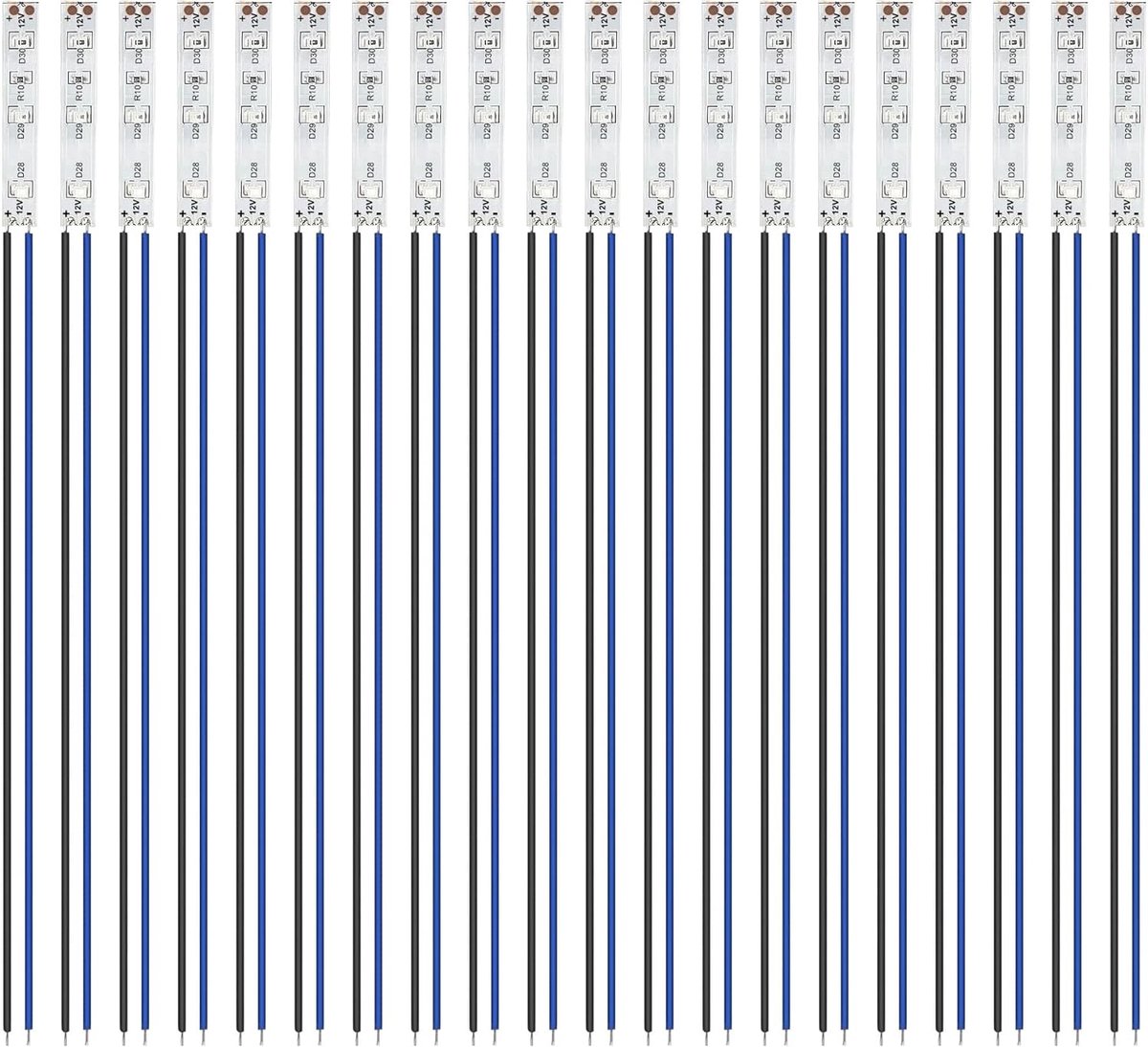 LED lampen 50mm 20pcs - 2835 model - Blauw - Helder en eenvoudig te installeren - ShopVlot