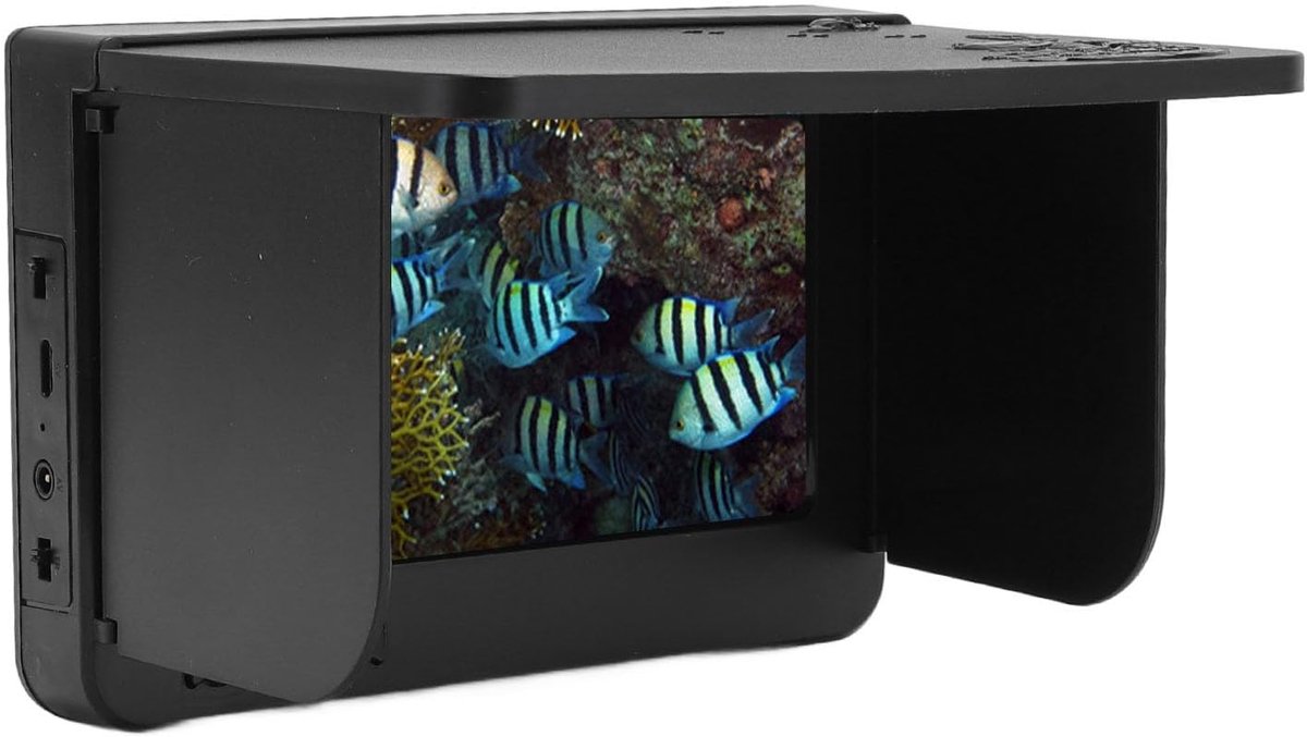 SnelShoppen - 5 Inch Spearfish Camera Display met 1500cd Helderheid, IPS Scherm voor Onderwatercamera's, 3.5mm AV Poort, Ideaal voor Visserij en Onder