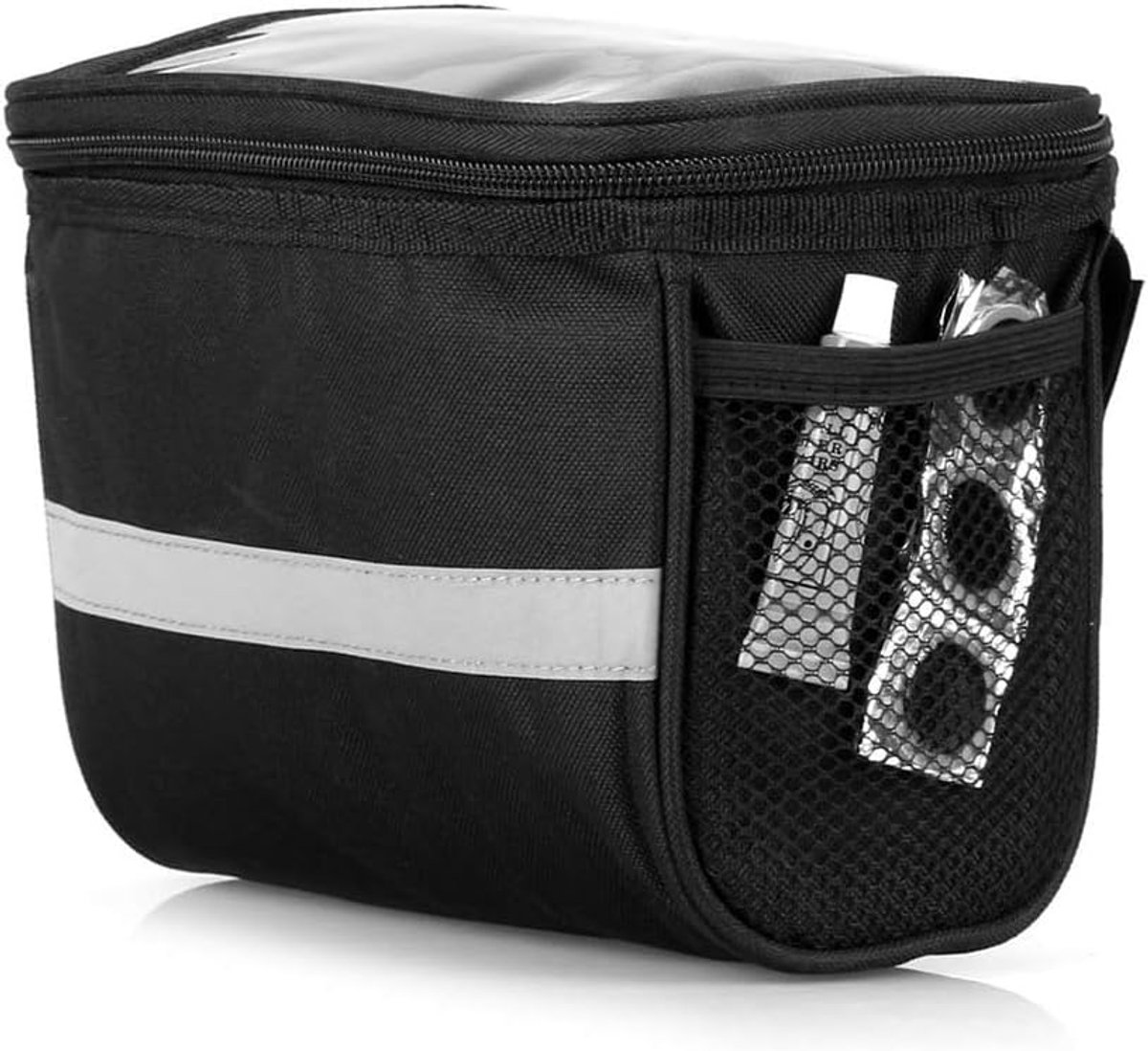 SnelShoppen - Fiets Handvat Koeltas - Waterdicht, Reflecterende Strip en Grote Mand voor Mountainbike - Ideaal voor Onderweg, Camping en Fietstochten