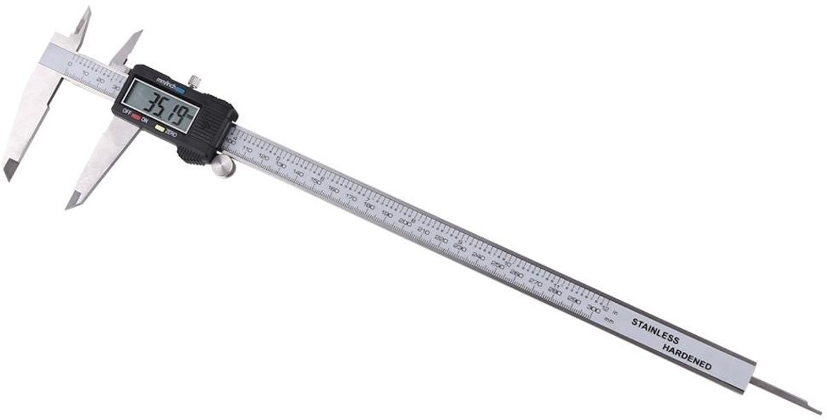 Digital caliper 300 mm, electronic measuring bar with large LCD display, conversion mm/inch, stainless steel, accurate - ShopVlot