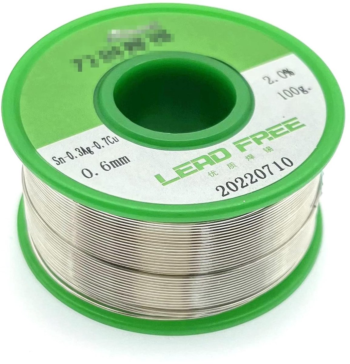 SnelShoppen - 0.6mm Draad Solderen, Loodvrij Looddraad, 100g Tin Draad, 99% Tin, 0.3% Zilver, 0.7% Koper, Met Rosin Kern, Voor Elektronica en Hobby