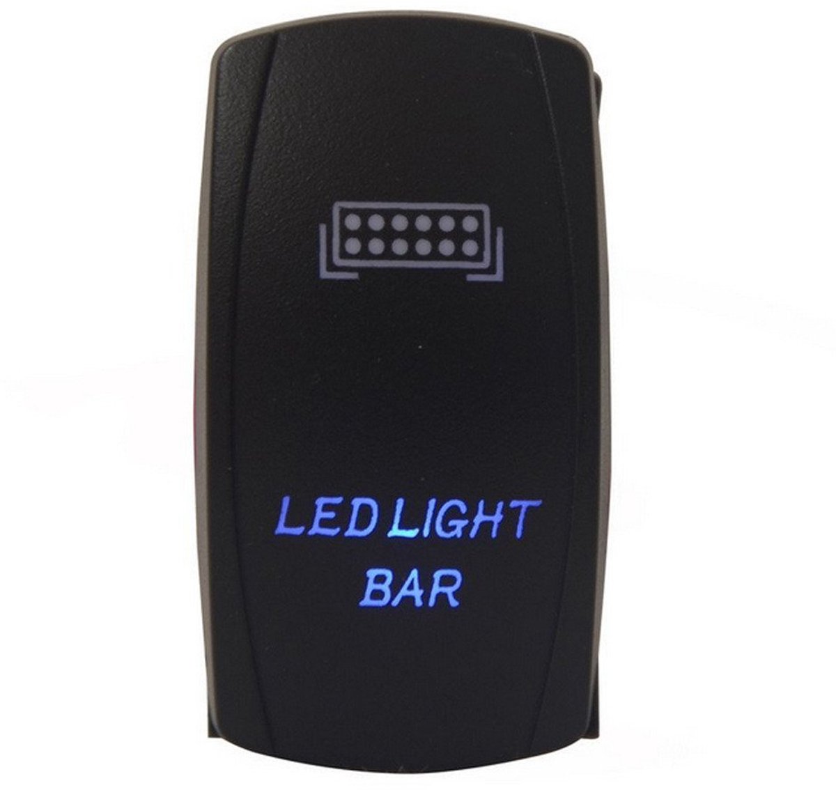SnelShoppen - 12V 20A 24V 10A Rocker Switch met Blauwe LED Lichten - ON/OFF Schakelaar voor Auto, Boot, Motor, Caravan, 5Pin Veiligheidsmechanisme