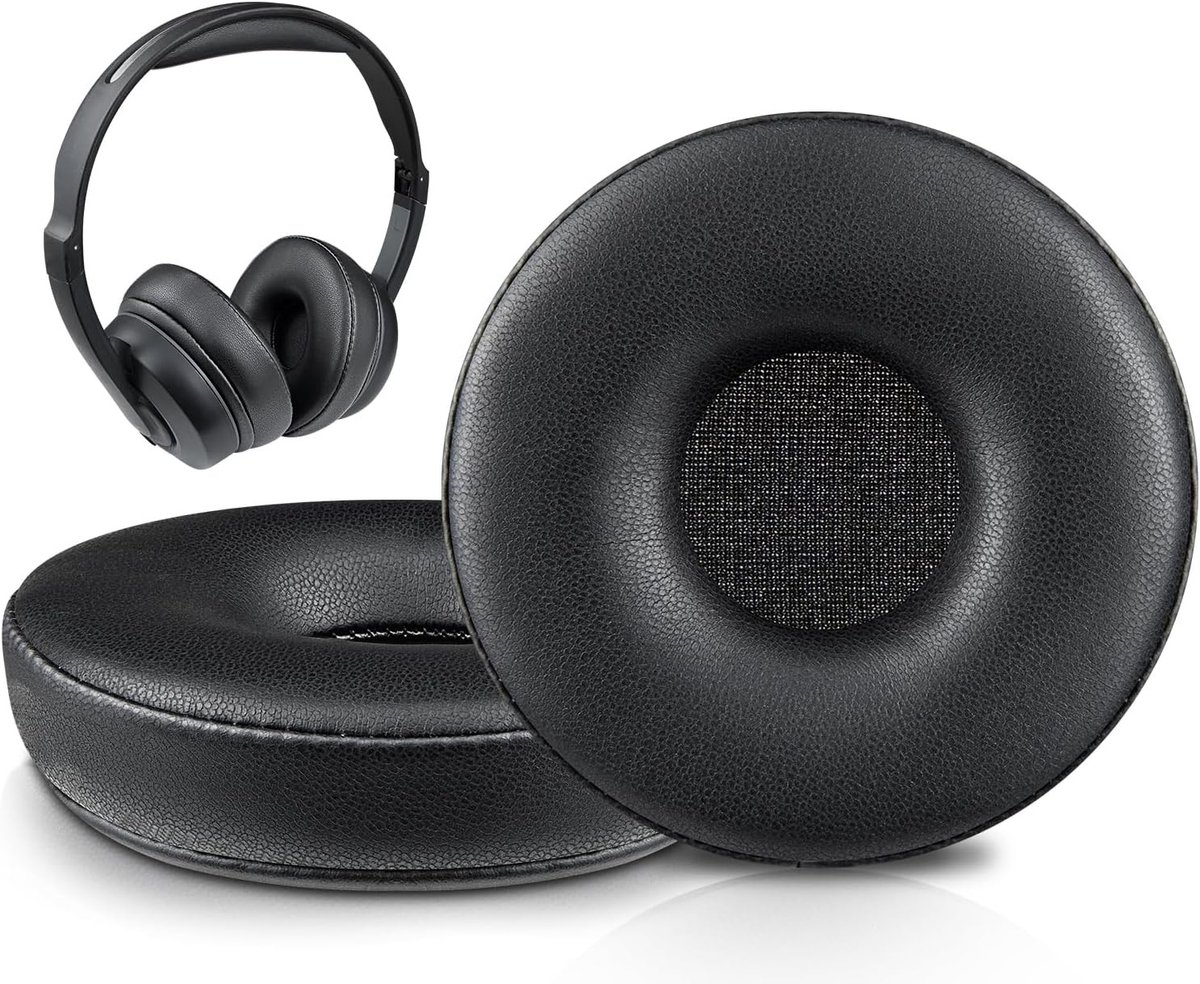 Vervangende oorkussens voor draadloze on-ear hoofdtelefoon, zachte proteïne leer en hoogdichtheidsschuim voor optimaal comfort en geluidsisolatie