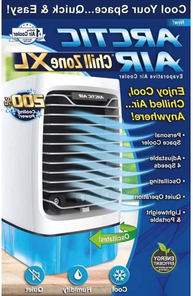 Persoonlijke Ventilator - Luchtkoeler Draagbare Koeler - Persoonlijke Koeling - Hydro-Chill Technologie - XL - Wit