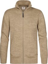 Petrol Industries - Heren Gemêleerd katoenen vest met rits millford - Bruin - Maat XXXL