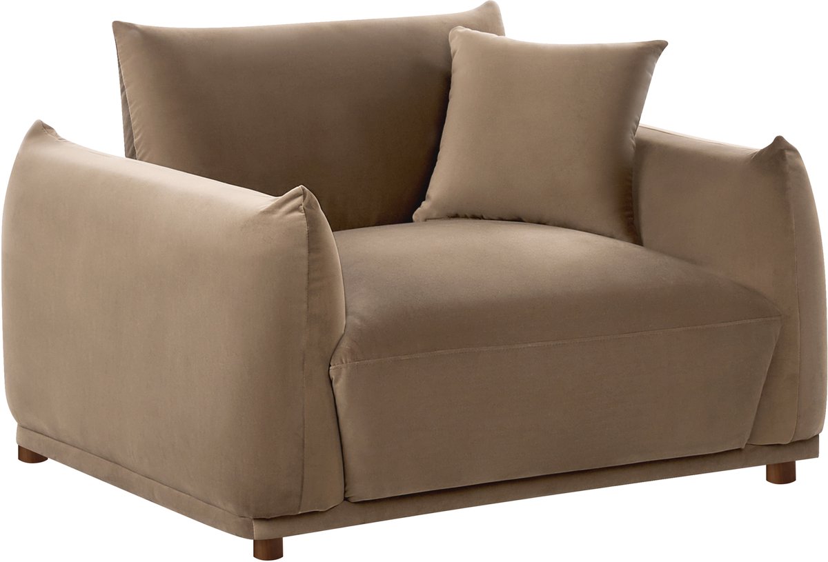 JUBEK - Fauteuil - Bruin - Fluweel